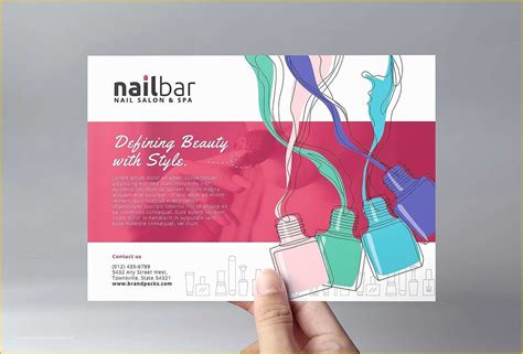 Nail Brochure Templates Free Of Nail Bar Flyer Template Flyer Templates Creative Market ...