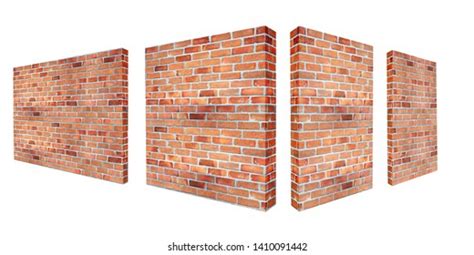 3d Brick Wall On White Background Stock Photo 1410091442 | Shutterstock