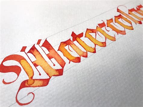 Blackletter Watercolor Calligraphy - Jake Rainis | Watercolor ...