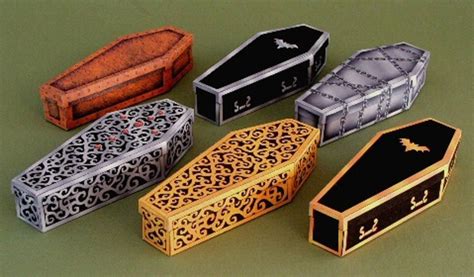 Miniature Coffins FREE PRINTABLE & Instructions | Halloween coffin ...