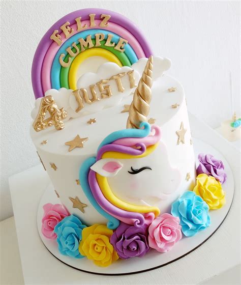 Pin de Camila de Pamphilis en cumple mile | Pastel de cumpleaños de unicornio, Pastel de ...