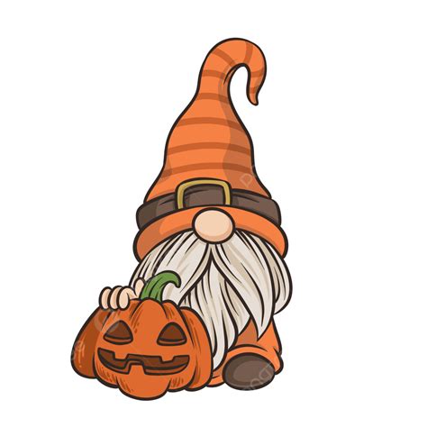 Gnomo De Halloween Segurando Abóbora PNG , Dia Das Bruxas, Gnome ...