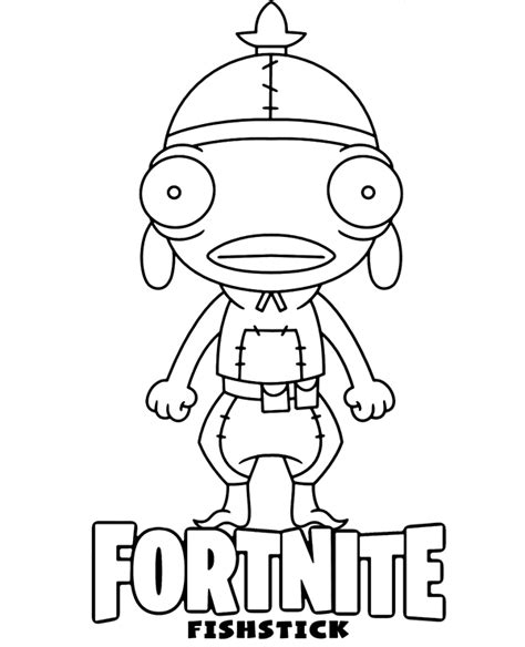 Printable Fortnite Fishstick coloring page