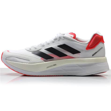 adidas Adizero Boston Boost 10 Men's Running Shoe - Cloud White/Core Black/Solar Red | The ...
