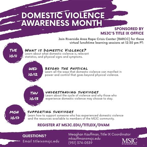 Domestic Violence Awareness Month | Mt. San Jacinto College