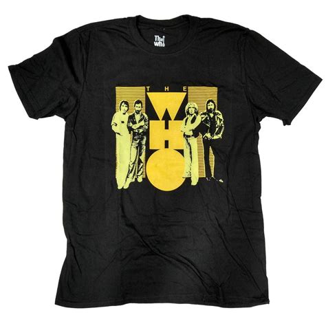 The Who T Shirt Yellow Band Logo 70 S Retro Style 100 | Zelite