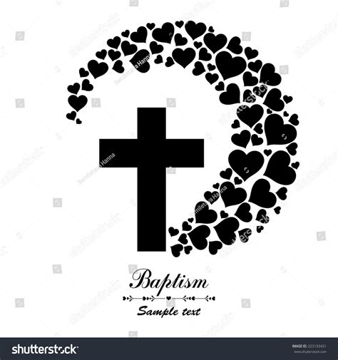 Baptism Card Design Cross Isolated On Stock Vector (Royalty Free) 223133431 | Shutterstock