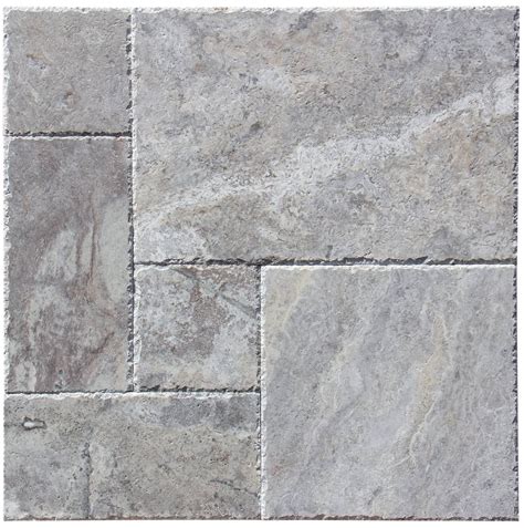 Silver Travertine Unfilled Brushed And Chiseled Tile - Icon Tile