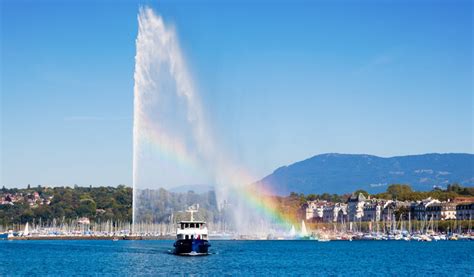 Lake Geneva - Jet D' Eau in Geneva