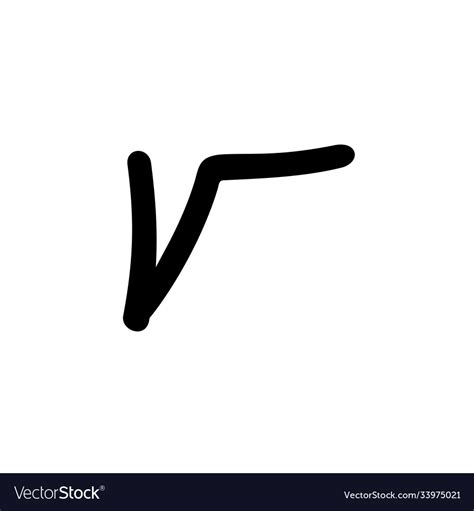 Square root symbol hand drawn Royalty Free Vector Image