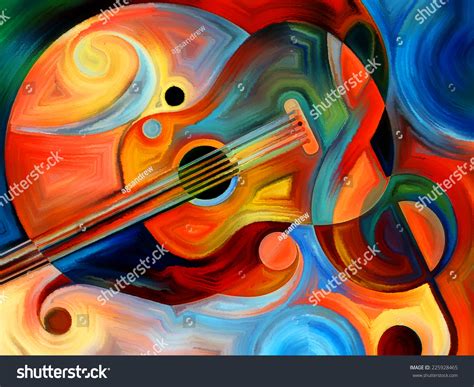 Abstract Painting On The Subject Of Music And Rhythm Stock Photo 225928465 : Shutterstock