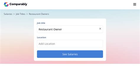 Restaurant Owner Salary - November 2023