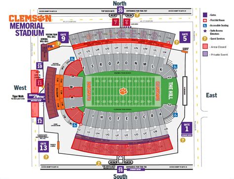 Seat Number Clemson Football Seating Chart | Portal.posgradount.edu.pe