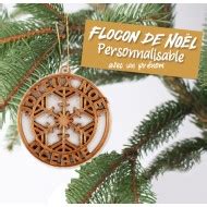 Flocon de Noël Personnalisable avec votre prénom à Accrocher au Sapin Flocon de Noël ...