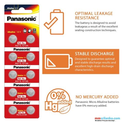 Panasonic LR44 Coin Cell Battery