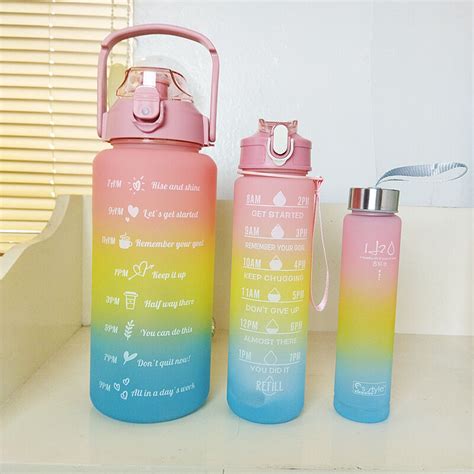 Buy Wholesale China 3 Pcs In 1 Set 2l 64oz Drinking Plastic Sport With ...