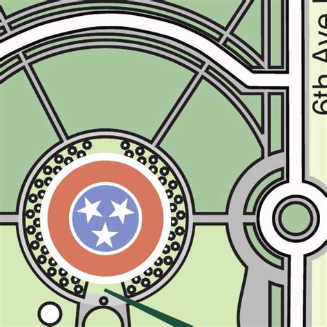 Bicentennial Capitol Mall State Park map by Tennessee State Parks - Avenza Maps | Avenza Maps