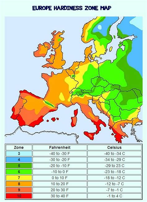 Europe Plant Hardiness Zone Map | Plant hardiness zone map, Plant hardiness zone, Planting zones map