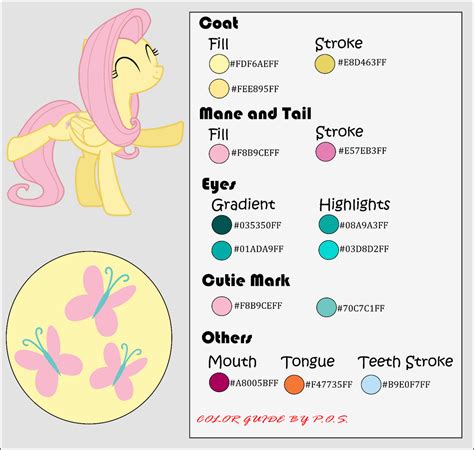 Color Guide - Fluttershy by MidnightBlitzz on DeviantArt