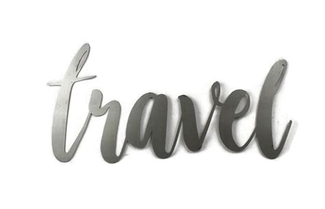 travel script, travel metal sign, metal word art, explore travel ...