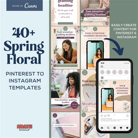 Pinterest & Instagram Floral Canva Templates