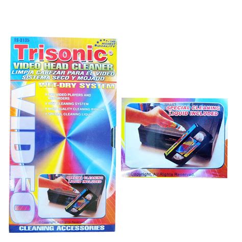 VHS VCR VIDEO HEAD CLEANER PLAYERS RECORDERS WET DRY SYSTEM CLEANING ...