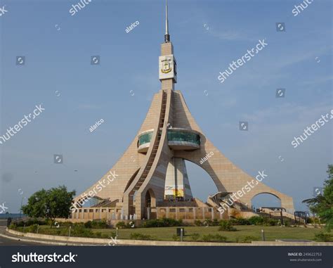 Bata, Equatorial Guinea - January 29, 2015: La Torre De La Libertad Meaning Freedom Tower ...