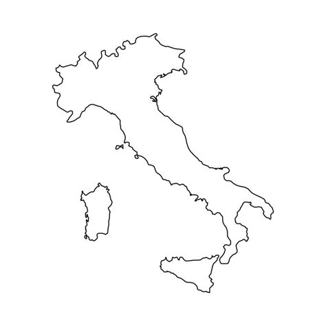 Italy map silhouette with flag on white background 14743169 Vector Art ...