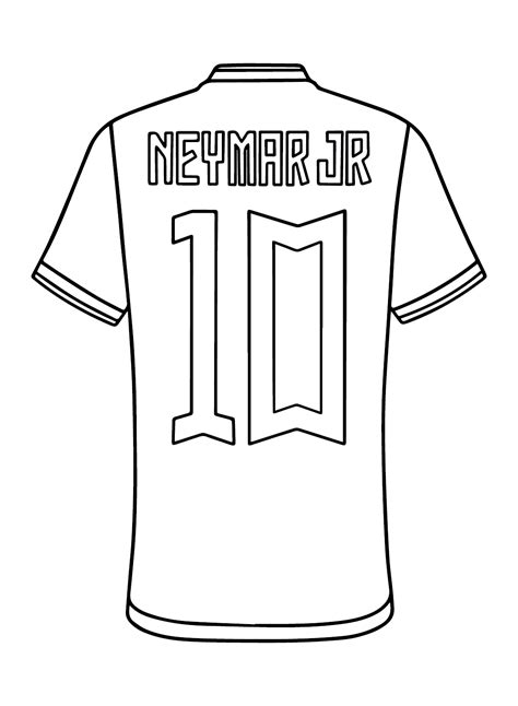 Neymar Coloring Sheet - Free Printable Coloring Pages