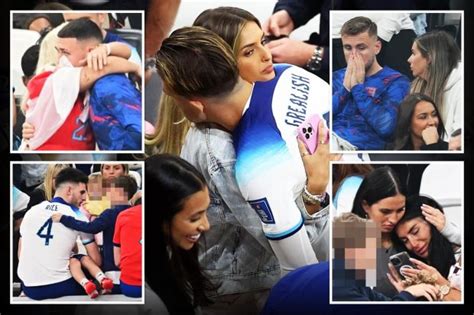 Heartbroken England stars consoled by Wags in stands after devastating ...