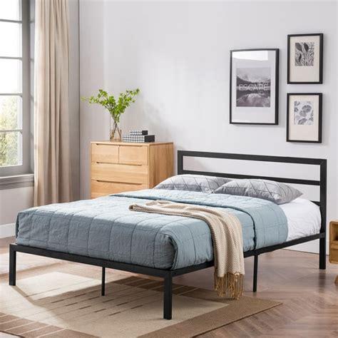 Noble House Daizee Modern Iron Queen Bed Frame, Flat Black - Walmart.com - Walmart.com