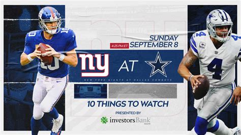 Giants vs. Cowboys: 10 Things to Watch