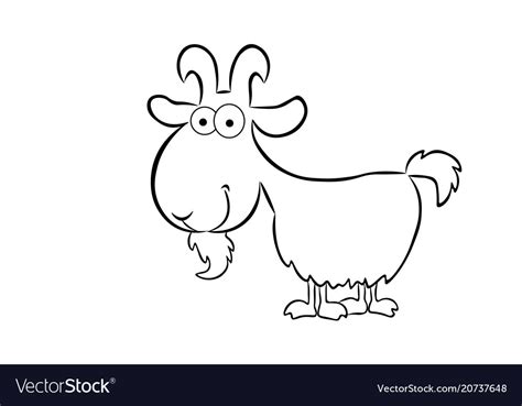 Cartoon goat Royalty Free Vector Image - VectorStock