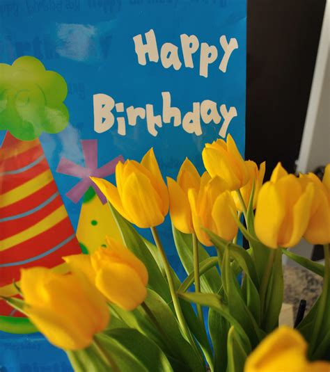 Happy birthday, with love from yellow tulips | Tulips are my… | Flickr