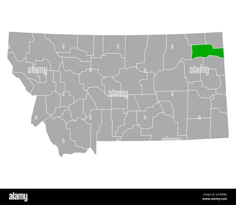 Map of Roosevelt in Montana Stock Photo - Alamy