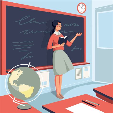 School Teacher Illustration on Behance in 2020 | Teachers illustration, Teacher design, School ...