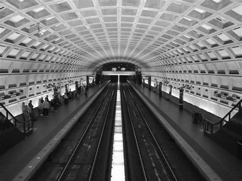 Free Images : black and white, tunnel, subway, transportation, line, train station, public ...