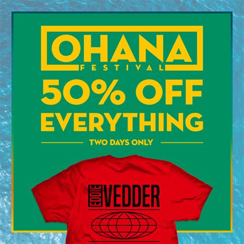 50% off for 48 Hours Ohana Merch — Pearl Jam Community