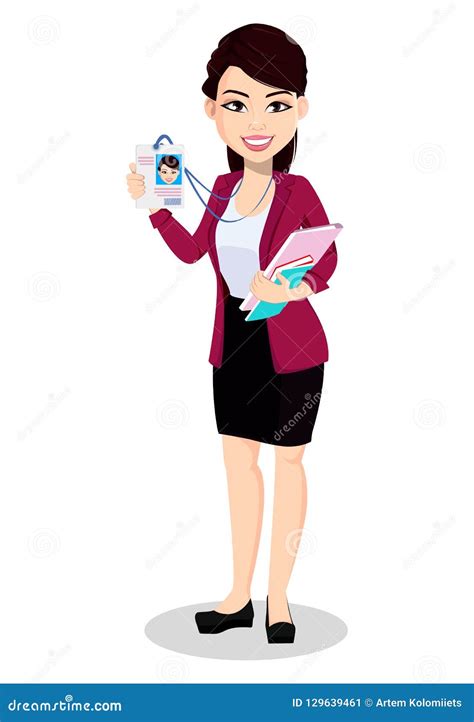 Asian Business Woman Cartoon