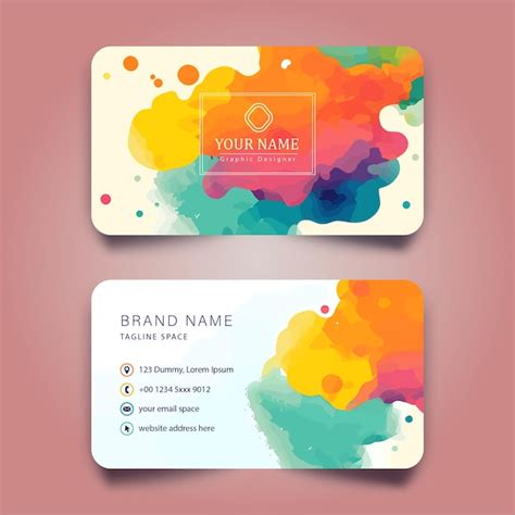 Premium Vector | Beautiful business card template with colorful ...