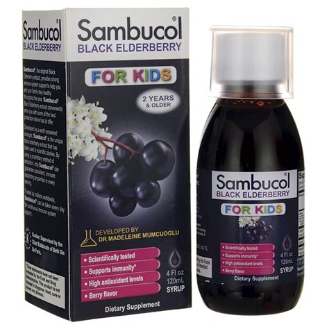 Sambucol Black Elderberry Syrup for Kids 4 fl oz (120 mL) Liquid - Swanson®