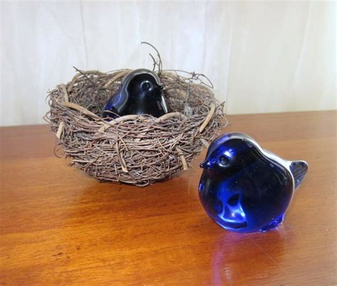 Blue bird art, Glass figurines, Glass art