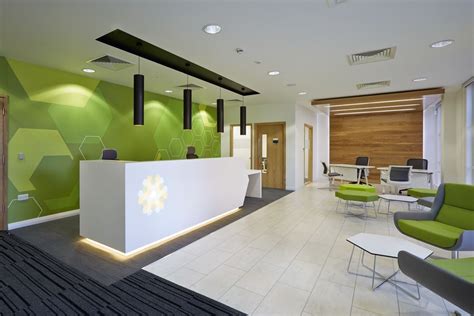 office reception design green in 2024 | Hospital interior design ...