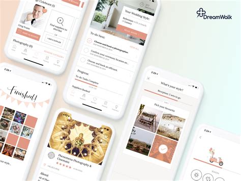 Easy Weddings App Design by DreamWalk Apps on Dribbble