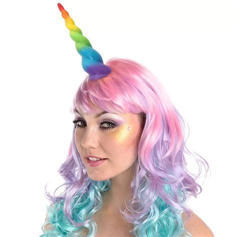 Adult Rainbow Unicorn Horn 2in x 11 1/2in | Party City Canada