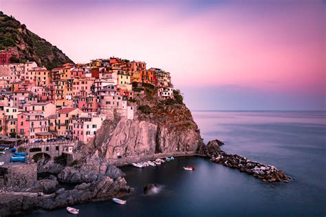 Sunset Cinque Terre Manarola Wallpapers - Wallpaper Cave