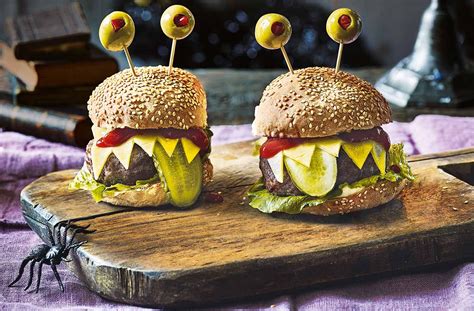 Monster Burgers Recipe | Halloween Food Ideas | Tesco Real Food ...