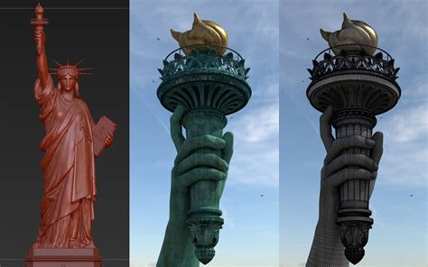 Statue Of Liberty 3d Model :: Behance