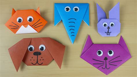 5 Fun Origami Animal Faces. Great for Kids | Kevin Hutson | Skillshare