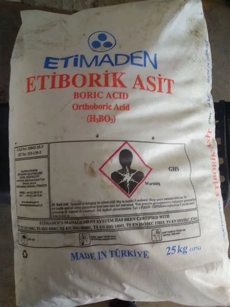 Boric Acid 25kg – Amaris Chemical Solutions